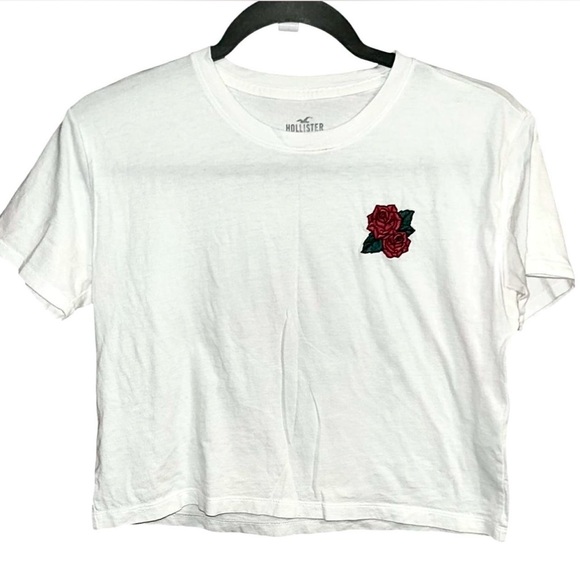 Hollister Co. | Embroidered Rose Crop Tee - Picture 2 of 3